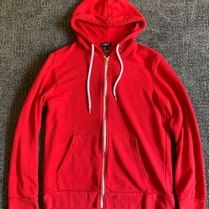 Forever 21 Red Zip Up Men Medium